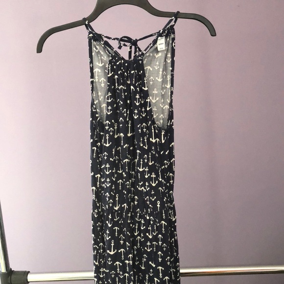 Old Navy Anchor Print Jersey Dress, Tie Waist - Picture 1 of 1